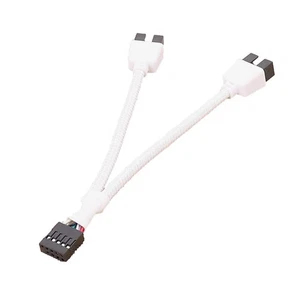 Motherboard 9pin USB Header to Dual USB2.0 9pin Splitter Hub Cable O G1L1 R0K1 - Afbeelding 1 van 7