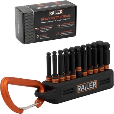 Ball End Hex Bit Set - Railer 2 Inch Impact Driver One Size, Black Bitrail  - Image 1 of 4