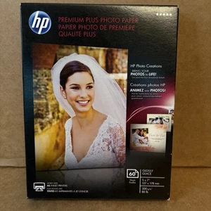 Papier fotograficzny HP Premium Plus 80 funtów. Błyszczące 5 x 7 60 arkuszy/opakowanie CR669A - Zdjęcie 1 z 6