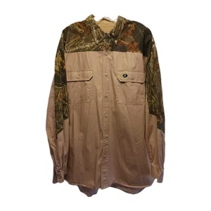 Mossy Oak Ridgeline Men's 2X Long Sleeve Tan & Camo Shirt - Picture 1 of 9