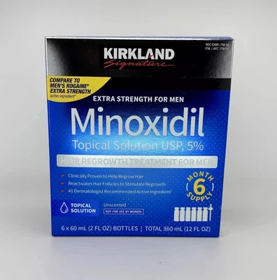 Kirkland Minoxidil 5% Extra Strength Men Hair Regrowth Solution Box - Image 1 of 3