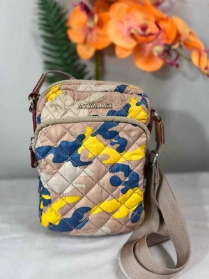 MZ WALLACE Metro Quilted Multi-color Camouflage Nylon Crossbody Bag — 第 1/4 张图片