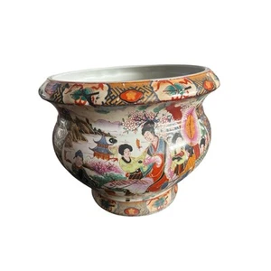 vintage Chinese Canton Rose porcelain Planter - Picture 1 of 5