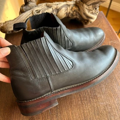 LL Bean Signature Cuero Gris Chelsea Pull On Hombres 9.5 Botas Zapatos Foto 1 de 4