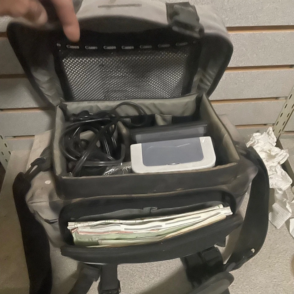 VTG Canon CP330 Compact Photo Printer Backpack Case Charger Ink Paper Postcards - Image 1 of 4