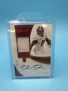 2019 IMMACULATE Josh Jacobs Rookie Patch Auto /99 ALABAMA - Picture 1 of 2
