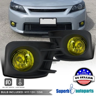 Fits 2011-2013 Scion tC Bumper Lights Driving Fog Lamps w/Cover+Switch Foto 1 de 4