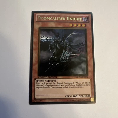 YuGiOh Doomcaliber Knight GLD4-EN023 Gold Series Limited Edition  - Image 1 of 2