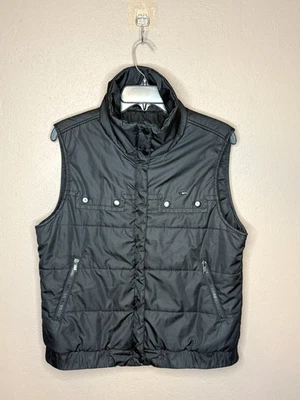 Chaleco acolchado Lacoste negro con cremallera para hombre talla 44 EE. UU. XL Preppy informal otoño invierno Foto 1 de 4