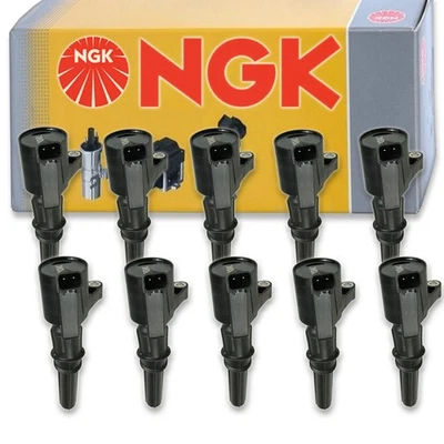 Bobina de encendido NGK de 10 piezas para Ford E-350 Econoline 1997-1998 6,8 L V10 - Spark cw Foto 1 de 4