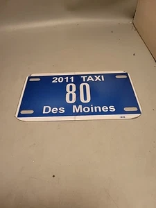 Iowa Des Moines Taxi small license plate 2011 # 80 - Picture 1 of 2