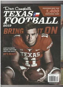 2019 Dave Campbell's Texas Football Magazine ~ Texas Sam Ehlinger - Picture 1 of 2