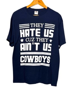 Fruit Of The Loom HD Cotton Dallas Cowboys Navy Blue Graphic T-Shirt Herren Gr. L - Bild 1 von 8
