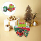 4 Christmas Metal Cookie Tins Santa Candy Jar Tea Storage Box-