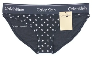 Bikini Calvin Klein QF8260 "Icon" cotone/logo modal nuovo con etichette, stampa nero/bianco - Foto 1 di 4