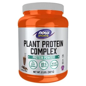 NOW Plant Protein Complex Chocolate Mocha Powder - 2 lbs Muscle Growth, Vegan - Picture 1 of 6