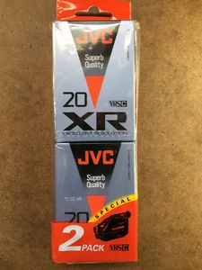 2 cintas de casete de video en blanco para videocámara JVC TC-20 XR VHS C - selladas - Imagen 1 de 3