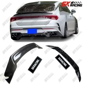 Fits Kia K5 2021-2024 Carbon Fiber/Gloss Black Duckbill Rear Trunk Spoiler Wing - Picture 1 of 48