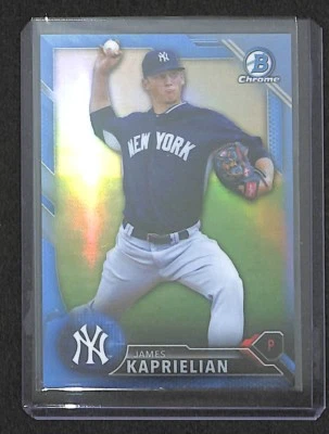 2016 Bowman Chrome Social Media Blue Refractor BCP71 James Kaprielian 15 of 15 - Image 1 of 2