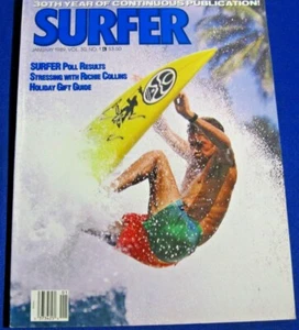 SURFER MAGAZIN-JANUAR 1989-SURFERUMFRAGE-RICHIE COLLINS-TERRY FITZGERALD-30TH ANNIV - Bild 1 von 9