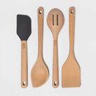 4Pc Wood Kitchen Cooking Utensil Set - Made By Design New