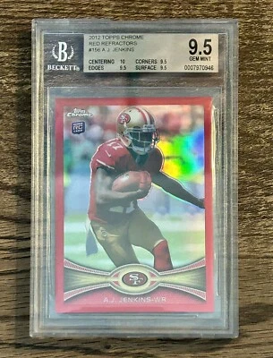 2012 Topps Chrome Red Refractor /25 AJ Jenkins #156 Rookie RC BGS 9.5 Gem Mint - Image 1 of 2