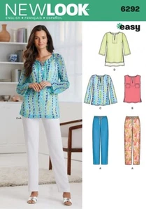 New Look Ladies Easy Sewing Pattern 6292 Casual Tops & Pants - Picture 1 of 3
