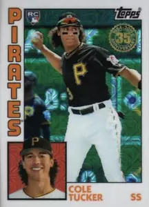 Topps Update Silver Pack 1984 2019 cromo ref T84U-33 Cole Tucker Pirates radiocontrol - Imagen 1 de 1