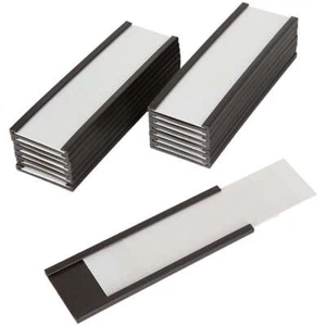 10X Magnetic Racking Shelving Label (100mm x 30mm) Incl. Plastic Cover & Paper - Picture 1 of 6