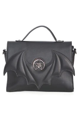 Ropa PROHIBIDA Negro Gótico Emo Punk Rockabilly Pentagrama Atrapasueños Bolso de Murciélago Foto 1 de 4