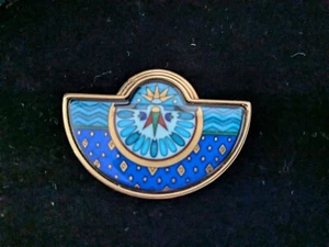 MICHAELA FREY WIEN Chunky Gold Plated Enamel Necklace Pendant - Picture 1 of 5