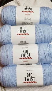 💙 Big Twist Value Garn - Himmelblau - 6 Unzen/380 Yards - Medium (4) - Posten # 629203 - Bild 1 von 1