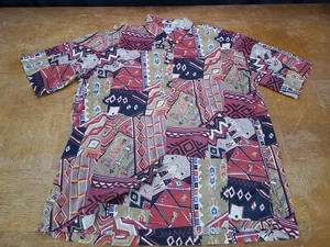 Vintage REYN SPOONER Pullover Short Sleeved Shirt Tribal Native Design Sz XL - Bild 1 von 5