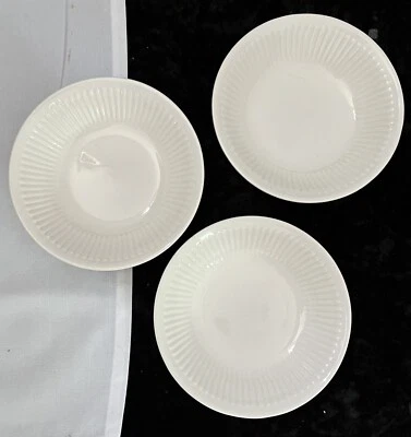 TRES cuencos de postre de 5,5" - Nikko Ware Nikkoware ELITE #9903 - borde acanalado blanco Foto 1 de 4