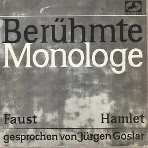 BERÜHMTE MONOLOGE - Faust/Hamlet: Jürgen Goslar (Marcato 60536 Mono / 10" / NM) - Picture 1 of 3