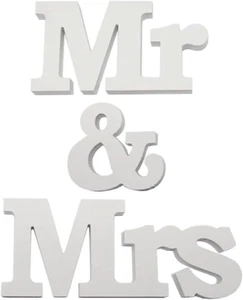 Mr & Mrs Holzbuchstaben für Hochzeit, Mr and Mrs Deko Hochzeit Dekoration,Mr und - Bild 1 von 9
