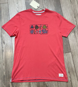 bnwt mens white stuff festival kit t shirt logo print cotton top size M new #3