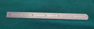 Vintage 6" Stainless Steel 42F Ruler USA Decimal Equivalents No Clip - Picture 1 of 6