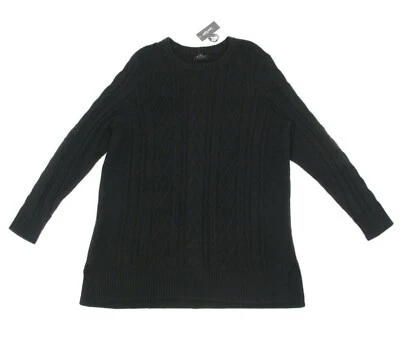 Nuevo Suéter Túnica Lord & Taylor Mujer Tejido con Cable Negro Talla Grande 2X $94.00 - 958 Foto 1 de 4