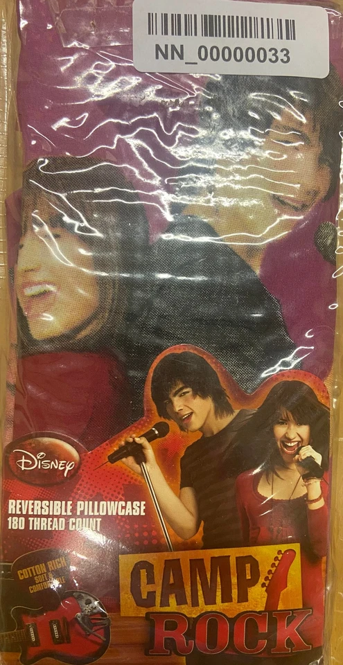 Funda de almohada reversible Camp Rock 180 hilos. Nuevos Jonas Brothers Foto 1 de 3
