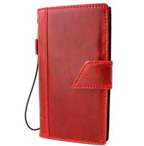 Funda Billetera de Lujo de Cuero Genuino Fo Apple iPhone 11 Pro Max Cuero Genuino De Colección - Imagen 1 de 7