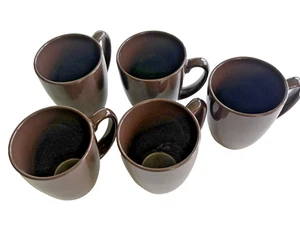 5er Set - Corelle Steingut Schokoladenbraun Kaffeetassen Tassen - Guter Zustand! - Bild 1 von 4