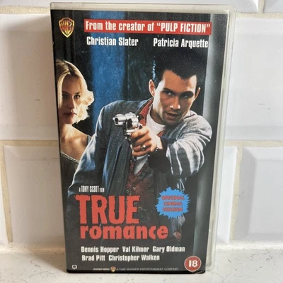 True Romance - Christian Slater (1995, 18) PAL VHS Video Tape - Warner Bros Foto 1 de 4