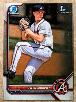 2022 Bowman Draft Chrome Owen Murphy #BDC-145 (RC) Atlanta Braves Rookie 1st - Image 1 of 2