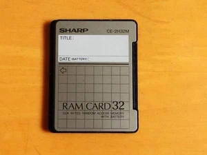 Sharp PC-1 32KB RAM Karte für Pocket Computer, CR1616 Backup, gebraucht - Bild 1 von 2
