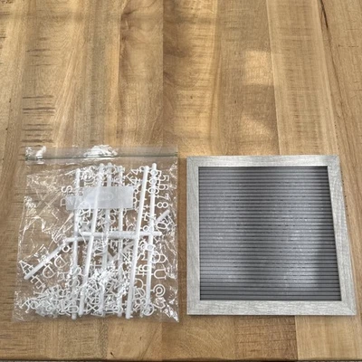 Wood And Felt Letter Board Frame With Letters - Image 1 of 3