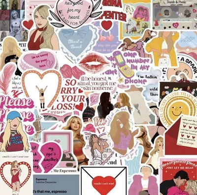 Popstar Musical Stickers Style 50pk Popstar Singer Stickers Mix FREE SHIPPING - Image 1 of 4