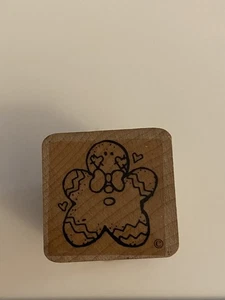 Sello de goma montado en madera DOTS Gingerbread Person RS82 - Imagen 1 de 3