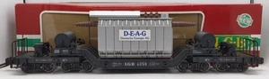 LGB 41580 G Scale Depressed Center Flatcar w/ Generator Load (Metal Wheels)/Box - Picture 1 of 4