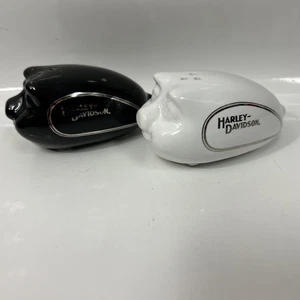 Harley-Davidson Salt & Pepper Hog Shakers white & black, New W/O Box - Picture 1 of 8